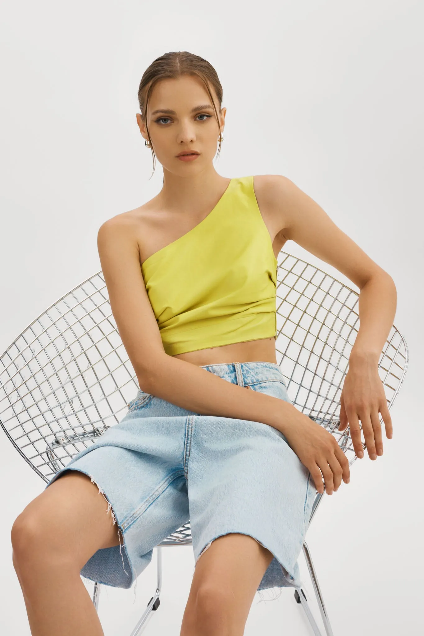 PESHA | Leather Crop Top sold by La Marque product image thumbnail 4