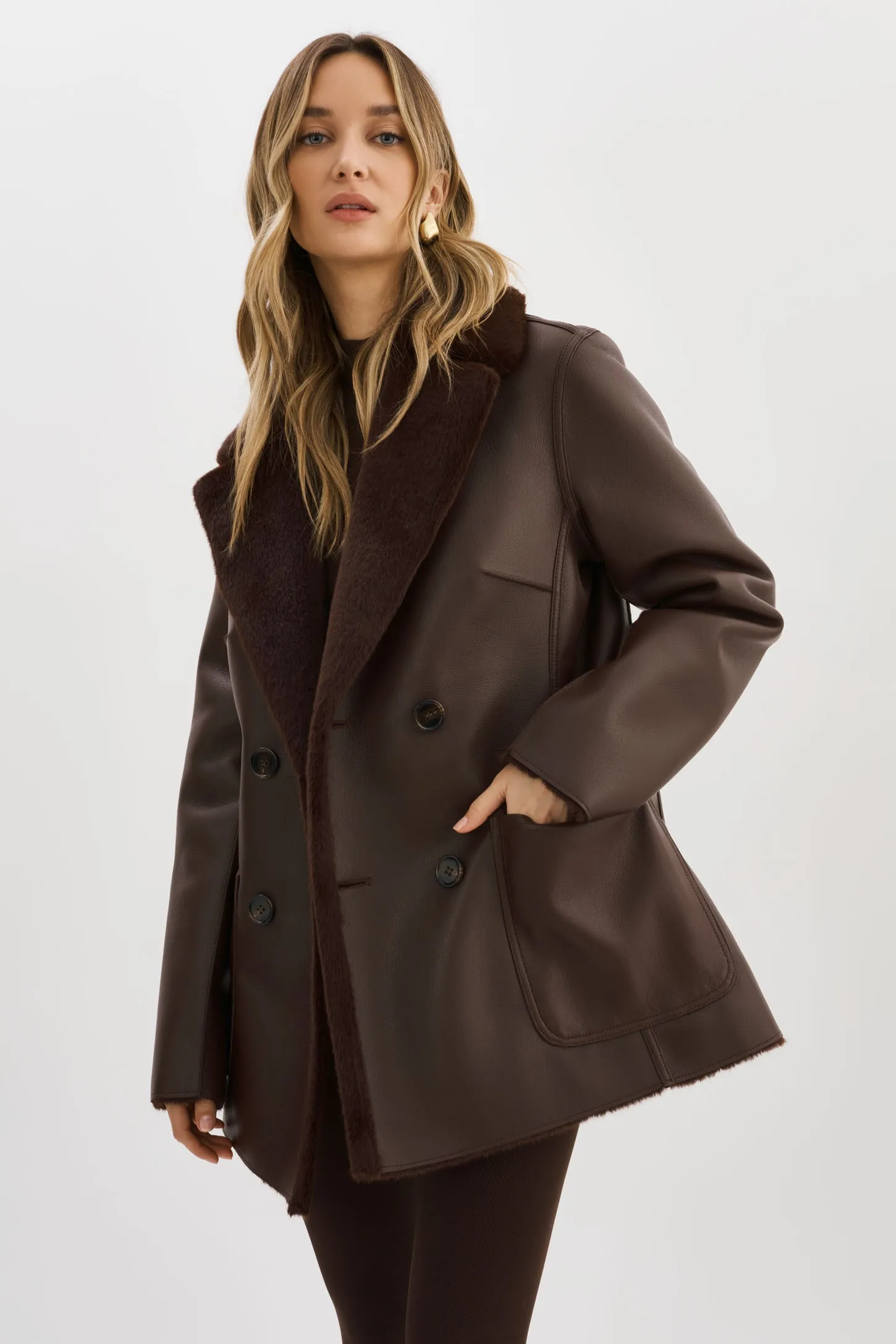 CAMILLE | Faux Shearling Reversible Coat sold by LAMARQUE product image thumbnail 2