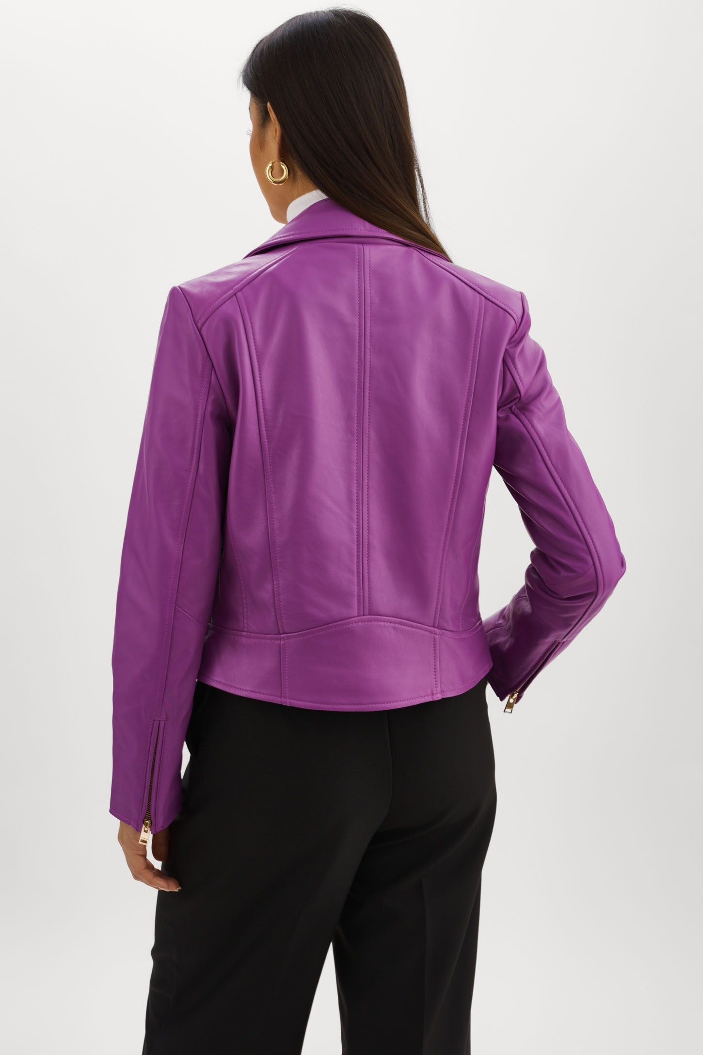 KELSEY GOLD | Leather Biker Jacket sold by La Marque product image thumbnail 8