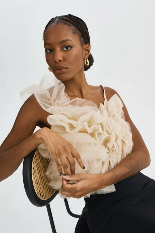 FELETA | Ruffle Tulle Top sold by La Marque