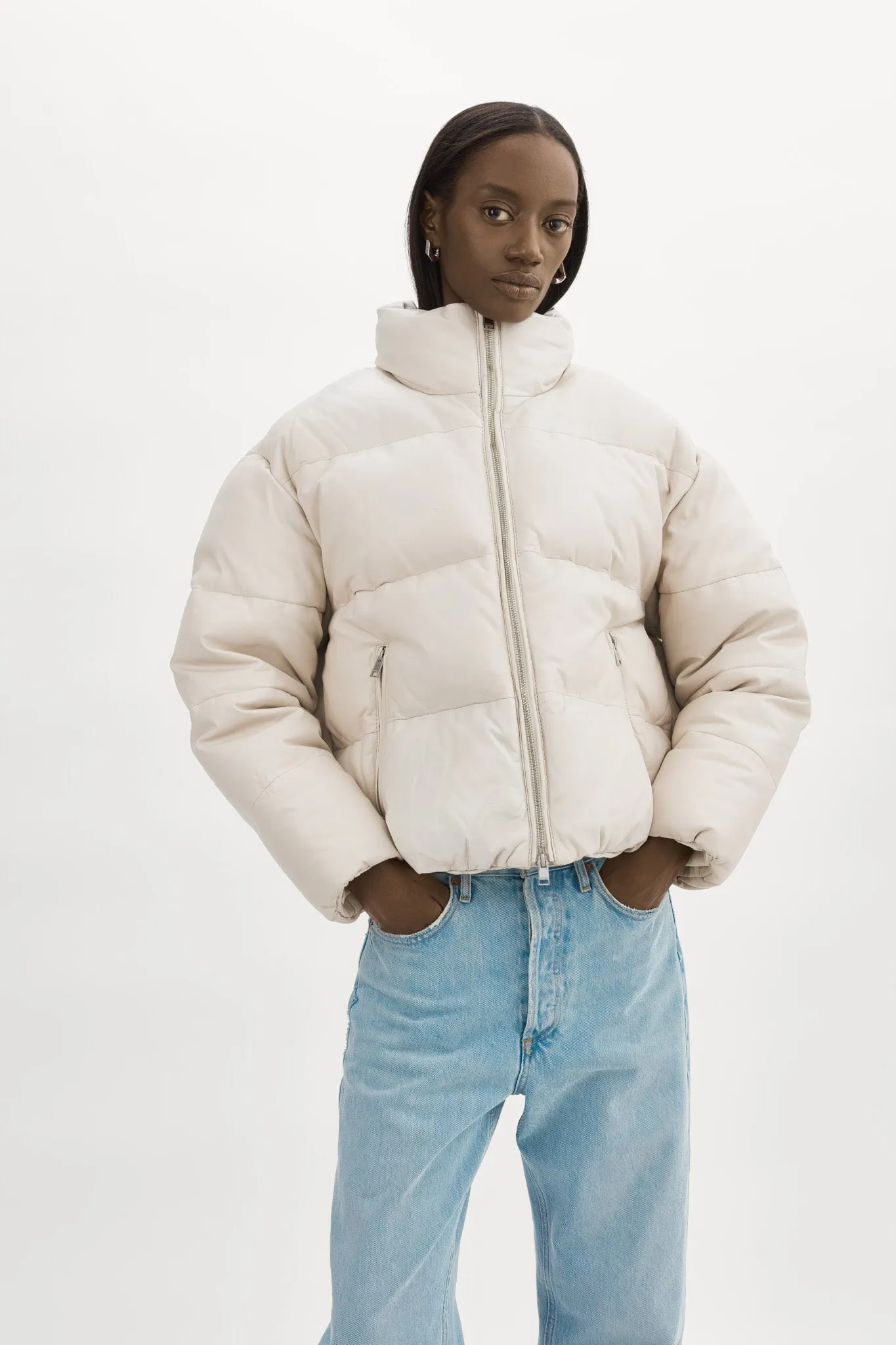 IRIS Leather Puffer Jacket sold by La Marque product image thumbnail 3