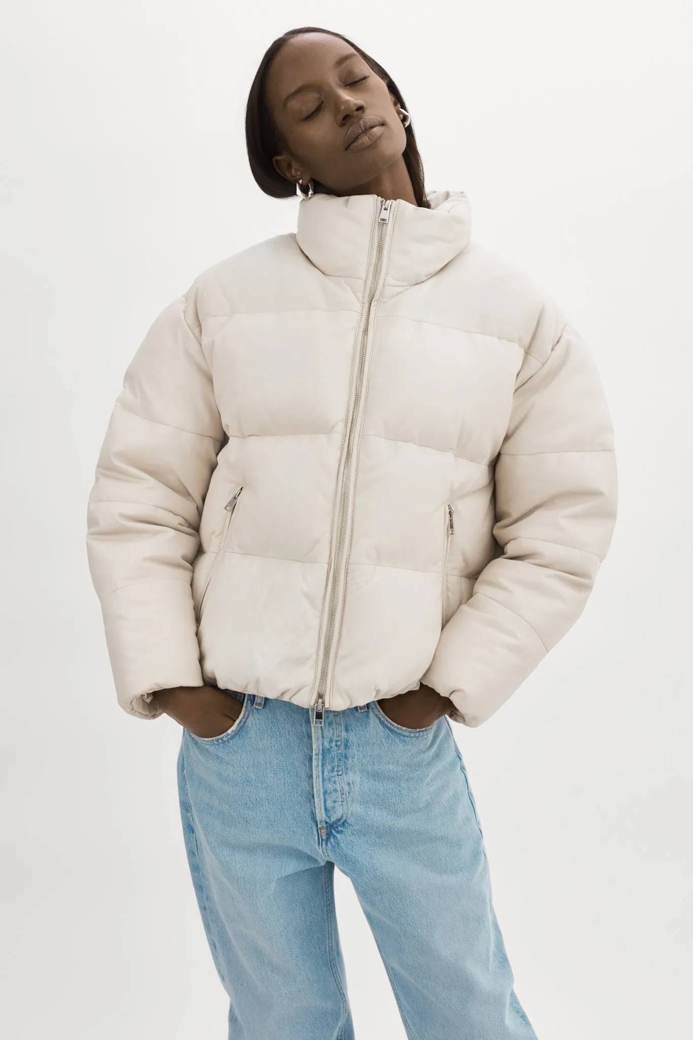 IRIS Leather Puffer Jacket sold by La Marque product image thumbnail 2