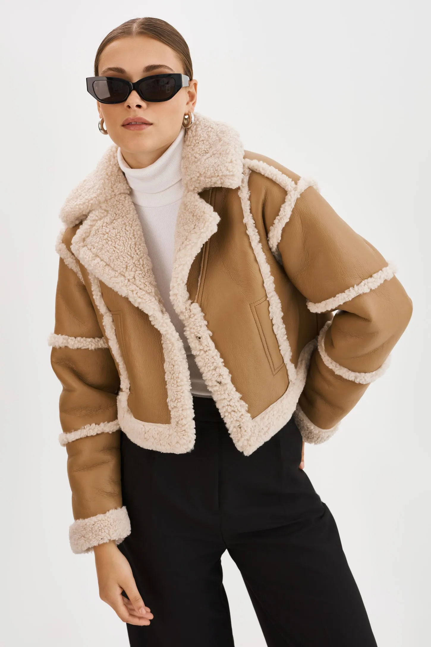 MARIANE | Detachable Faux Shearling Coat sold by LAMARQUE product image thumbnail 2