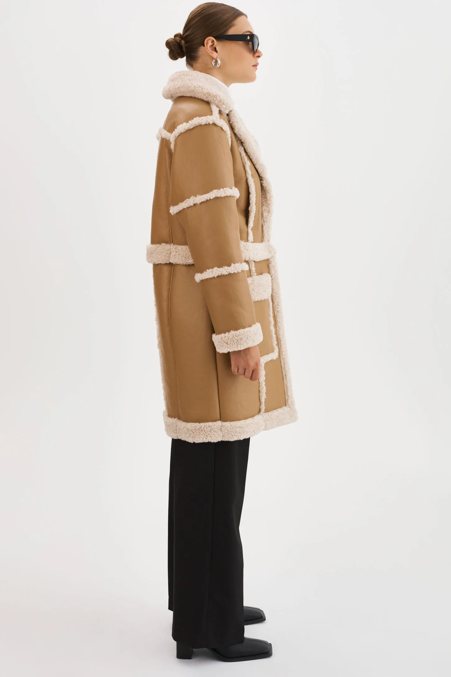 MARIANE | Detachable Faux Shearling Coat sold by LAMARQUE product image thumbnail 4