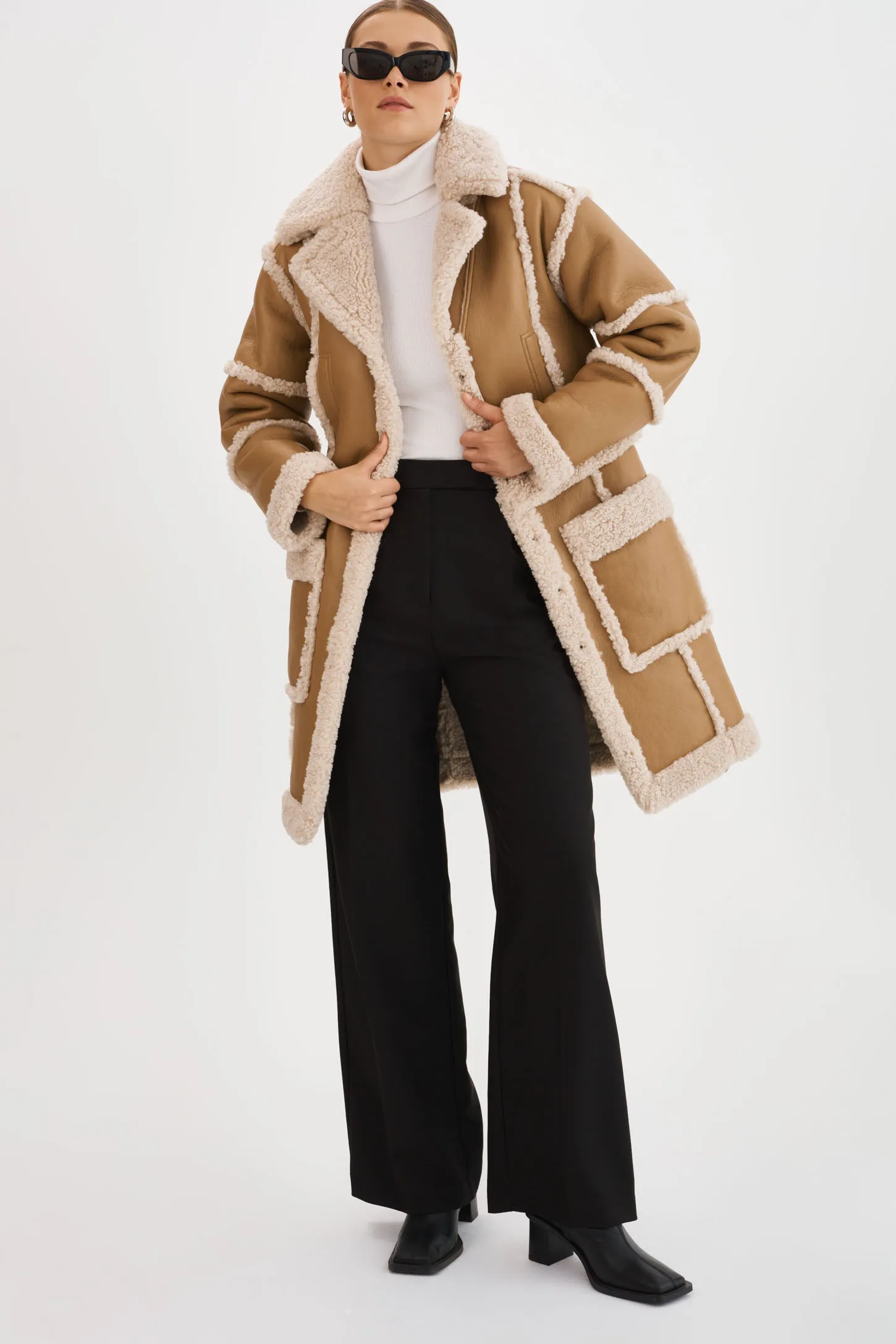 MARIANE | Detachable Faux Shearling Coat sold by LAMARQUE product image thumbnail 3