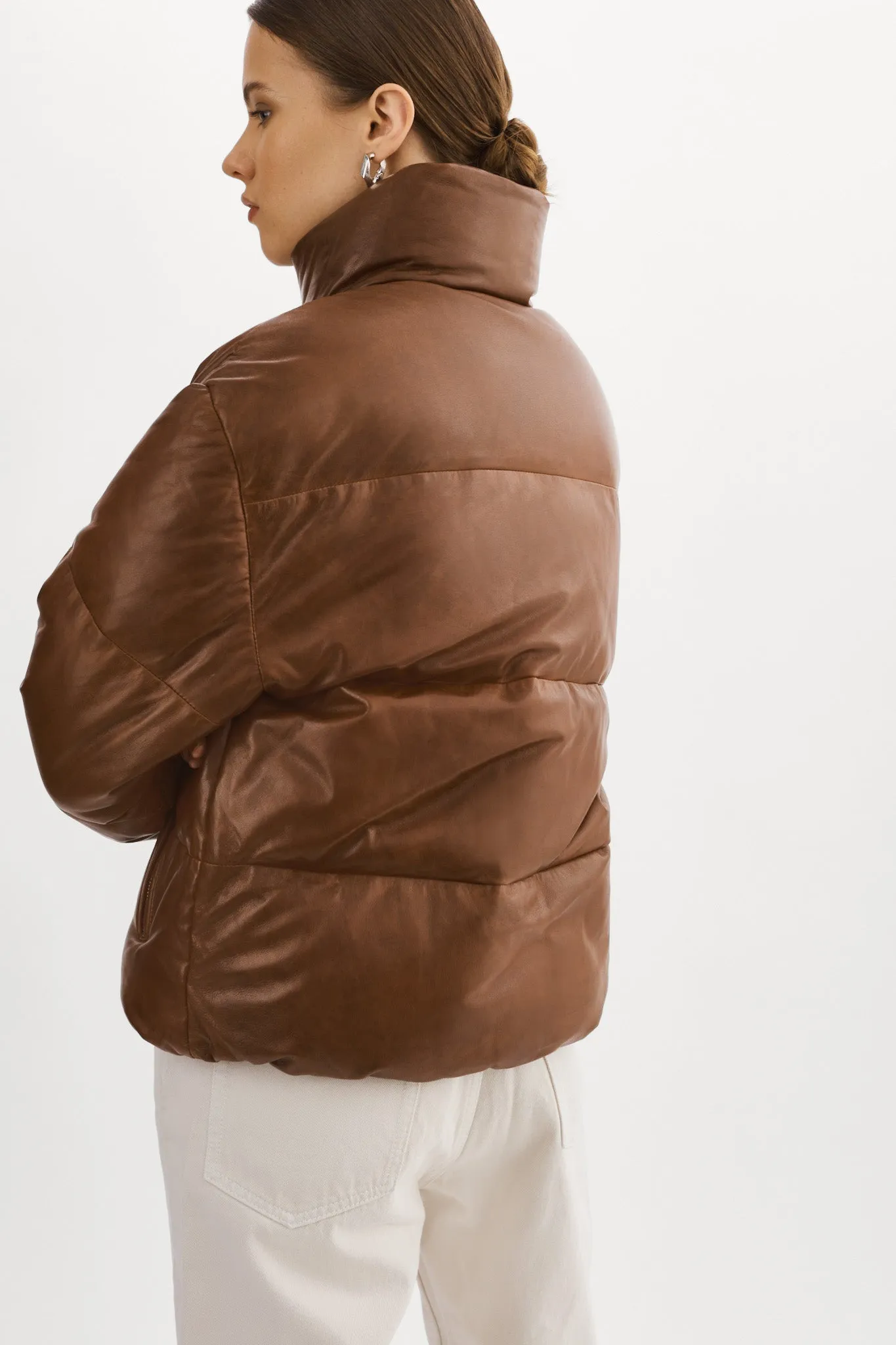 IRIS Leather Puffer Jacket sold by La Marque product image thumbnail 5