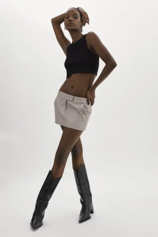 INAYA | Leather Micro Mini Skirt made by LAMARQUE