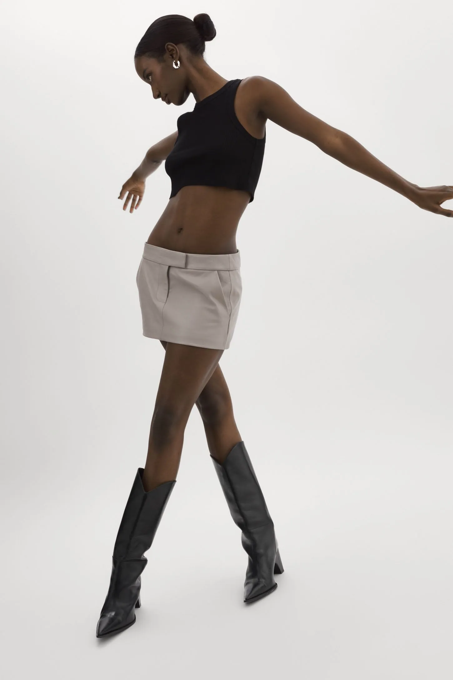 INAYA | Leather Micro Mini Skirt sold by LAMARQUE product image thumbnail 5