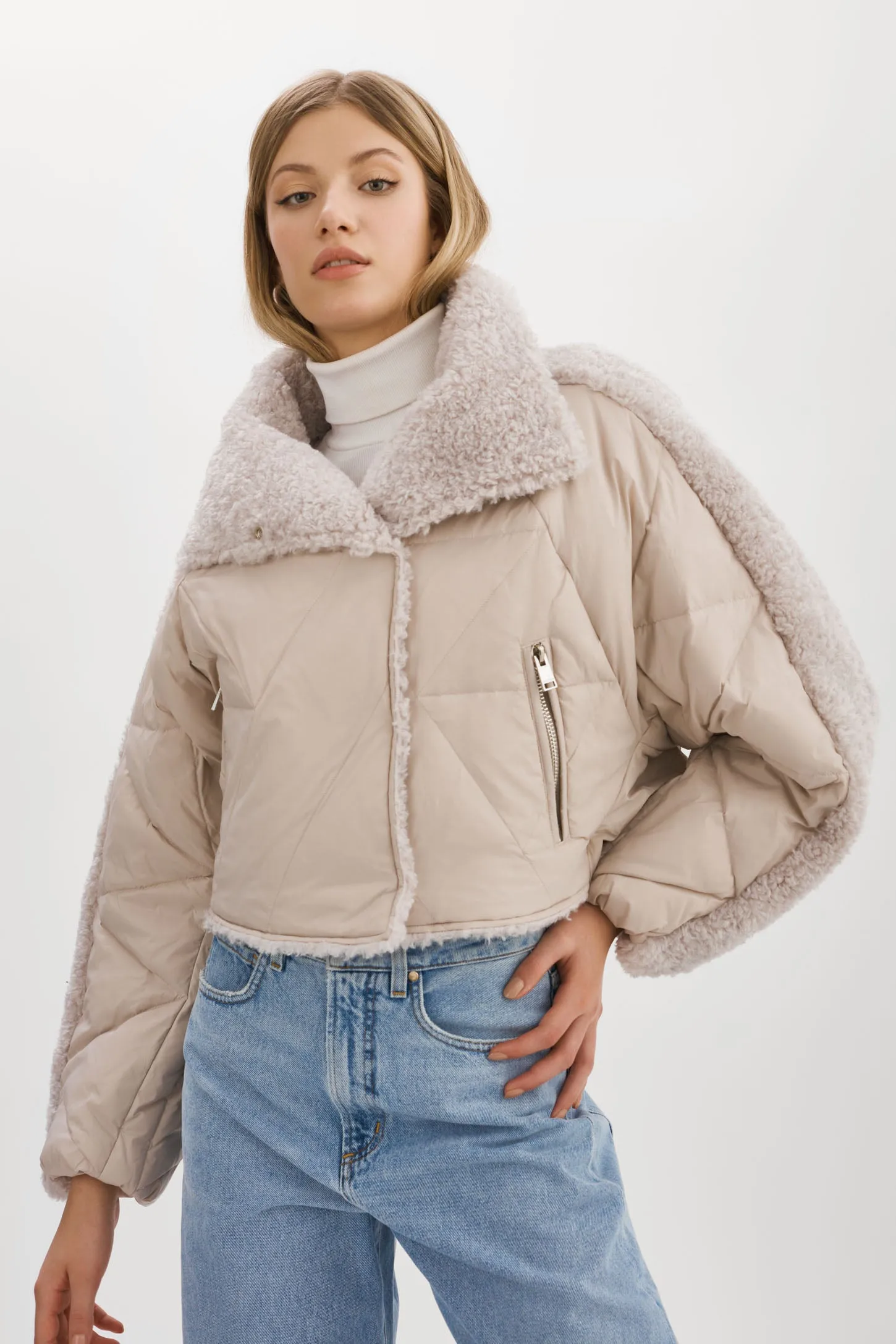 SHARON | Mixed Media Puffer Jacket sold by La Marque product image thumbnail 2