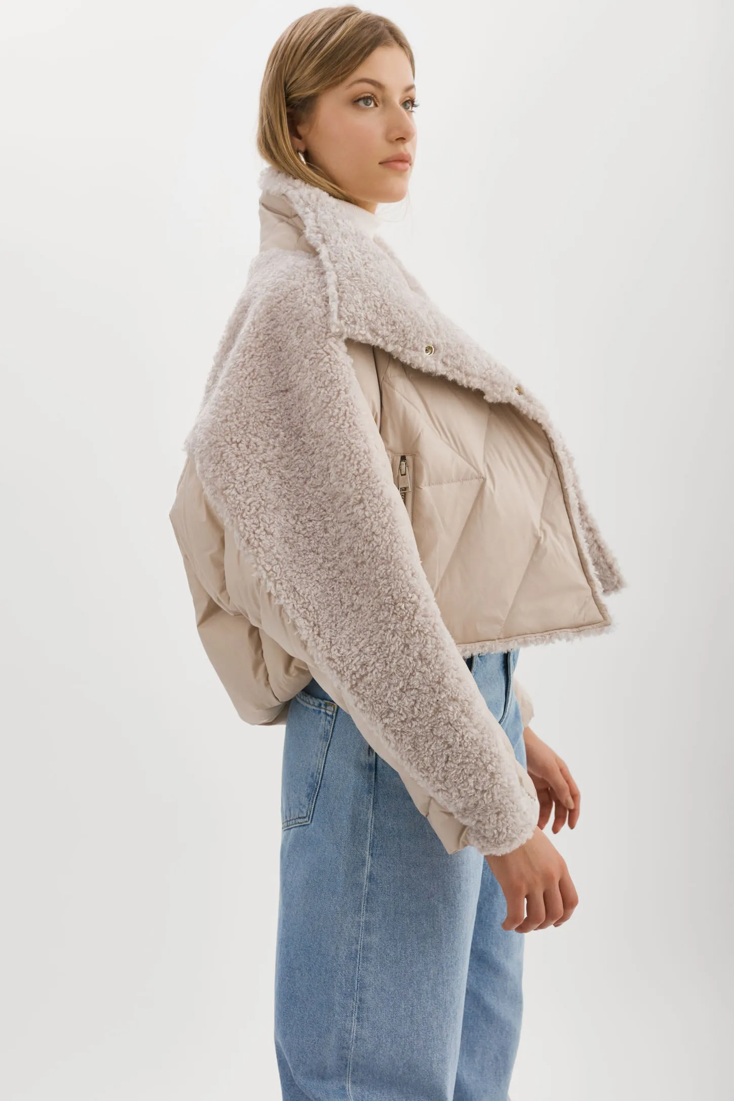 SHARON | Mixed Media Puffer Jacket sold by La Marque product image thumbnail 3