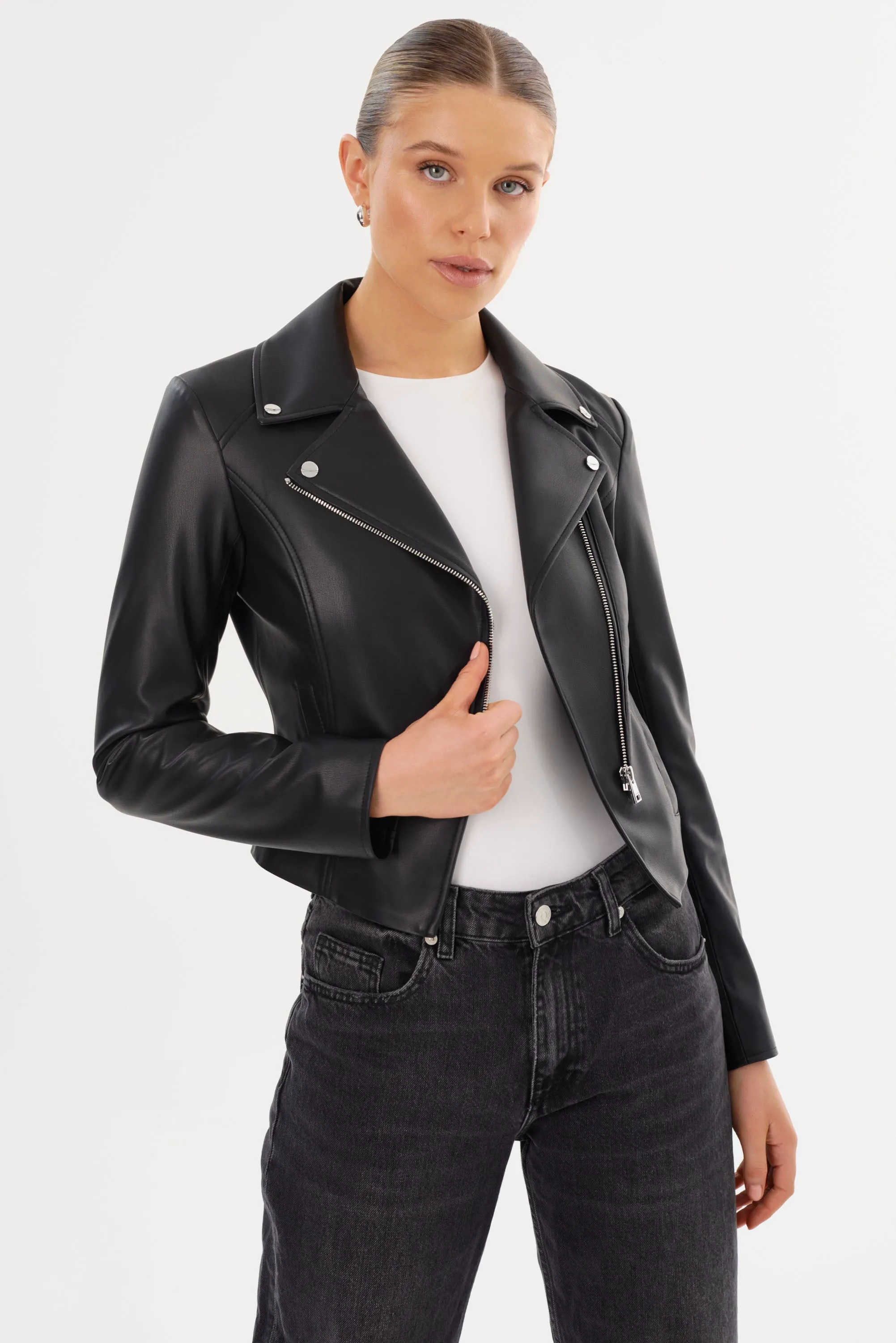 PASCALE | Fitted Faux Leather Jacket sold by La Marque product image thumbnail 2