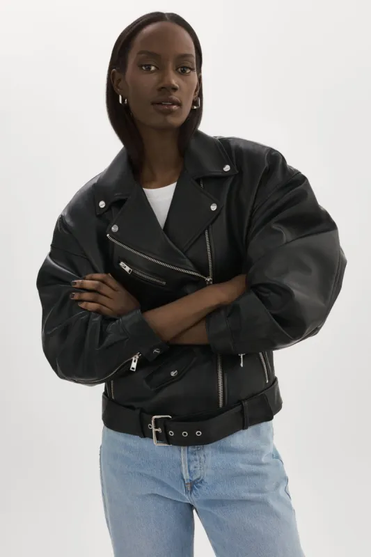 ESTIA | Leather Biker Jacket sold by La Marque