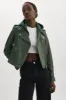 HOLY | Leather Biker Jacket with Removable Hood sold by La Marque