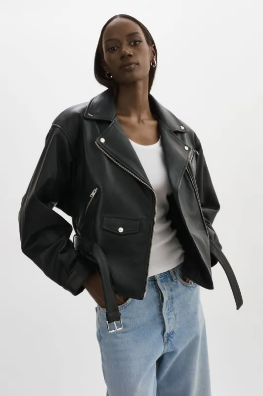 DANIELA | Leather Biker Jacket sold by La Marque