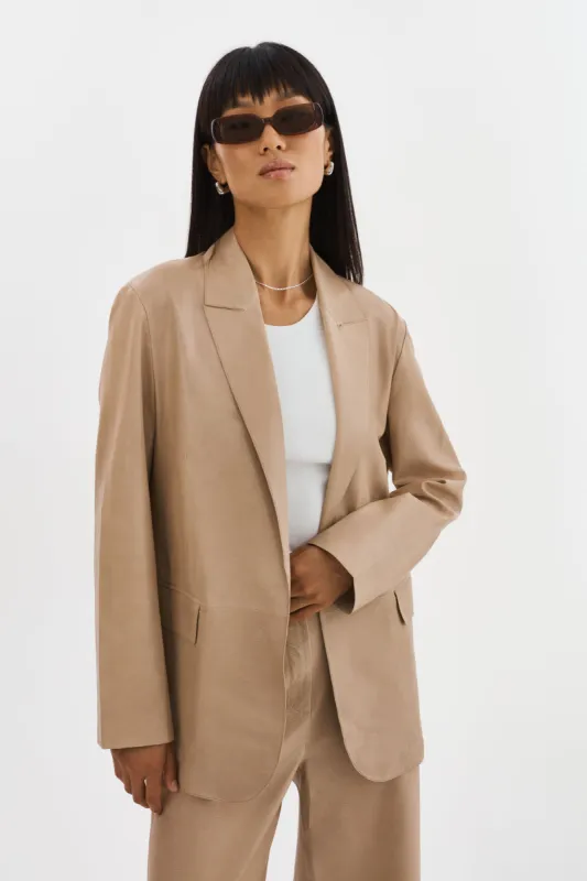 QUIRINA | Leather Blazer sold by La Marque