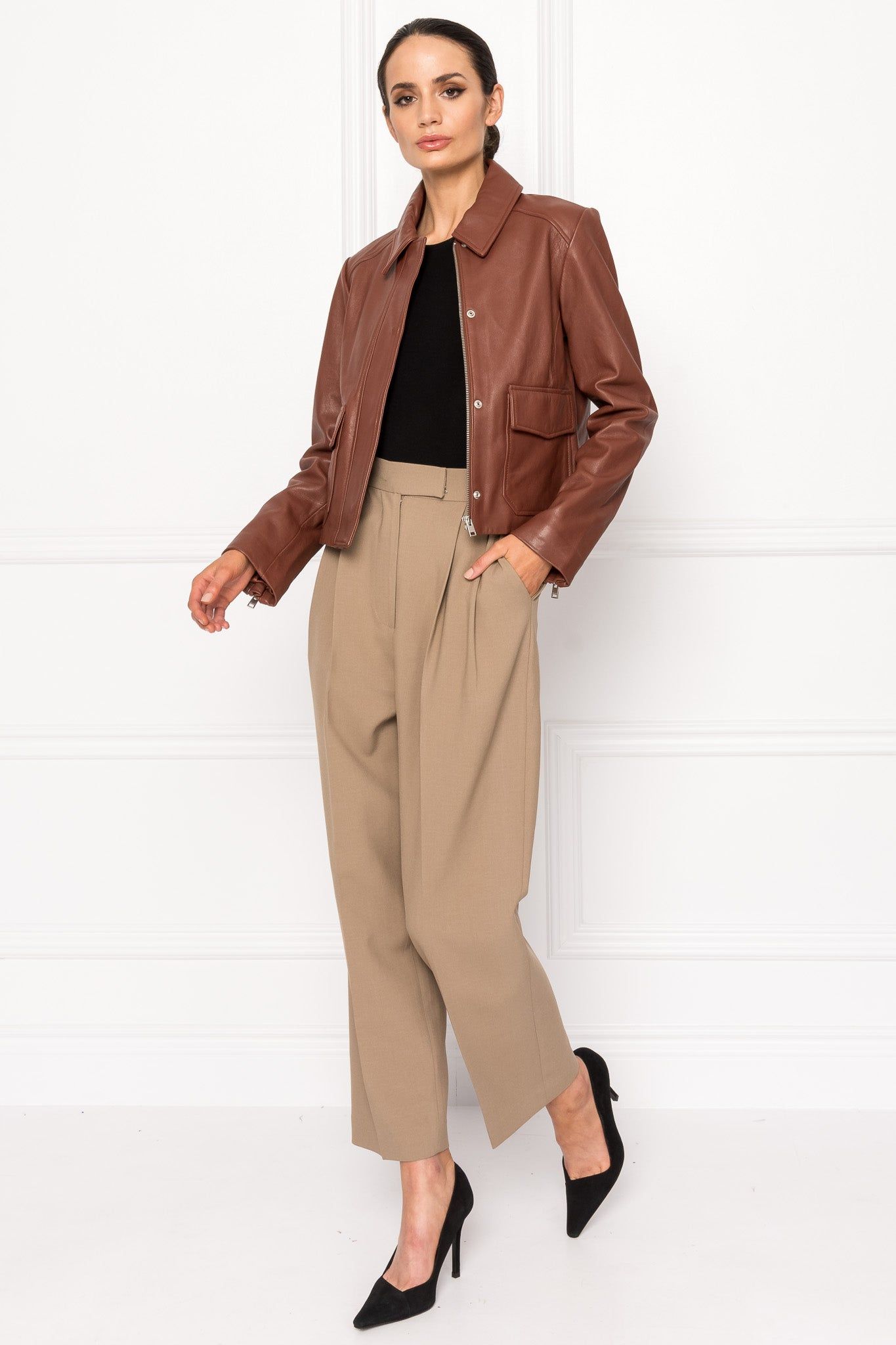 ARNELLE | Leather Jacket sold by La Marque product image thumbnail 3