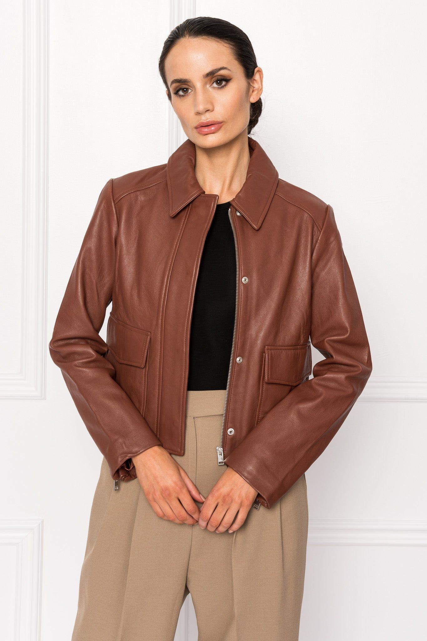 ARNELLE | Leather Jacket sold by La Marque