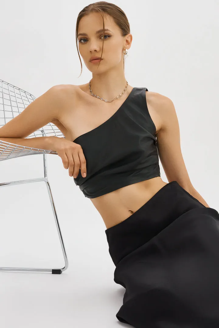 PESHA | Leather Crop Top sold by La Marque product image thumbnail 3