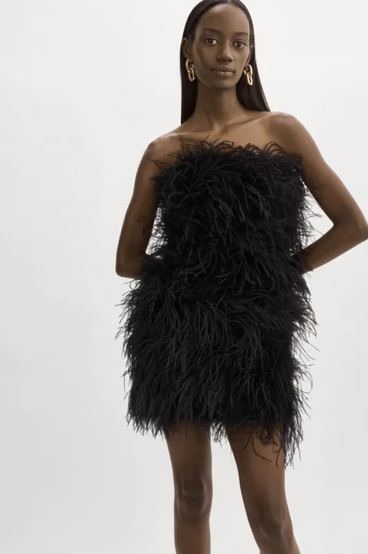 TRIANA | Feather Dress sold by LAMARQUE