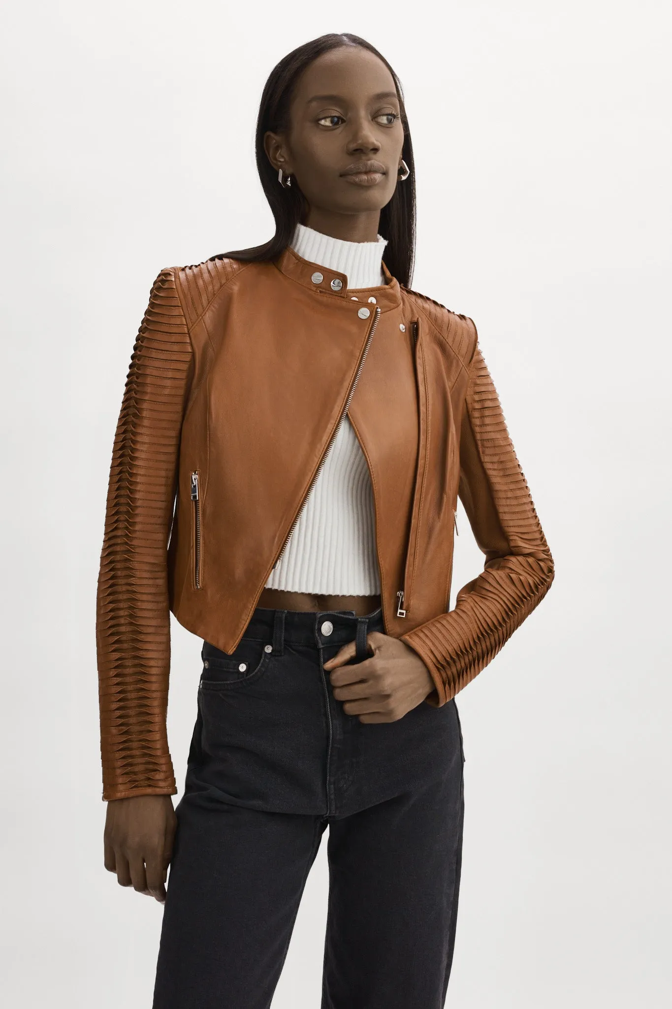 AZRA | Leather Jacket sold by LAMARQUE