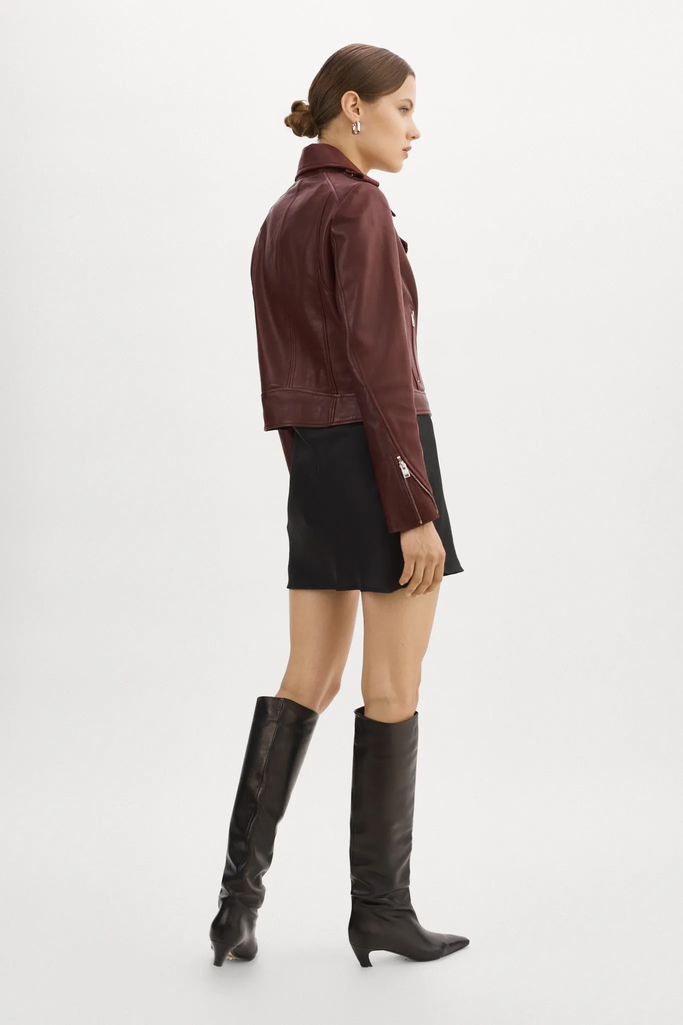 DONNA | Iconic Leather Biker Jacket sold by La Marque product image thumbnail 5