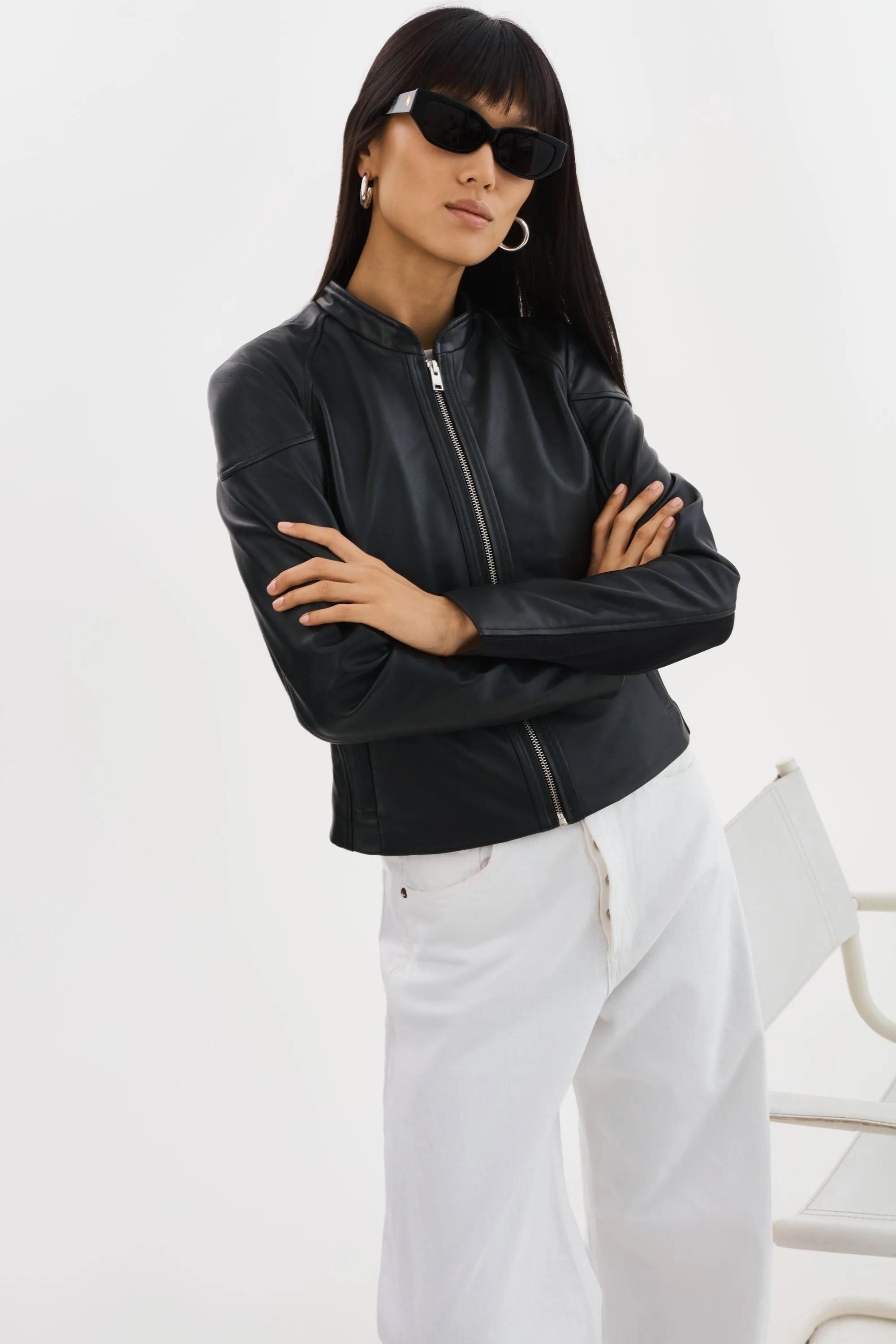 HIRA | Fitted Leather Jacket sold by LAMARQUE product image thumbnail 2