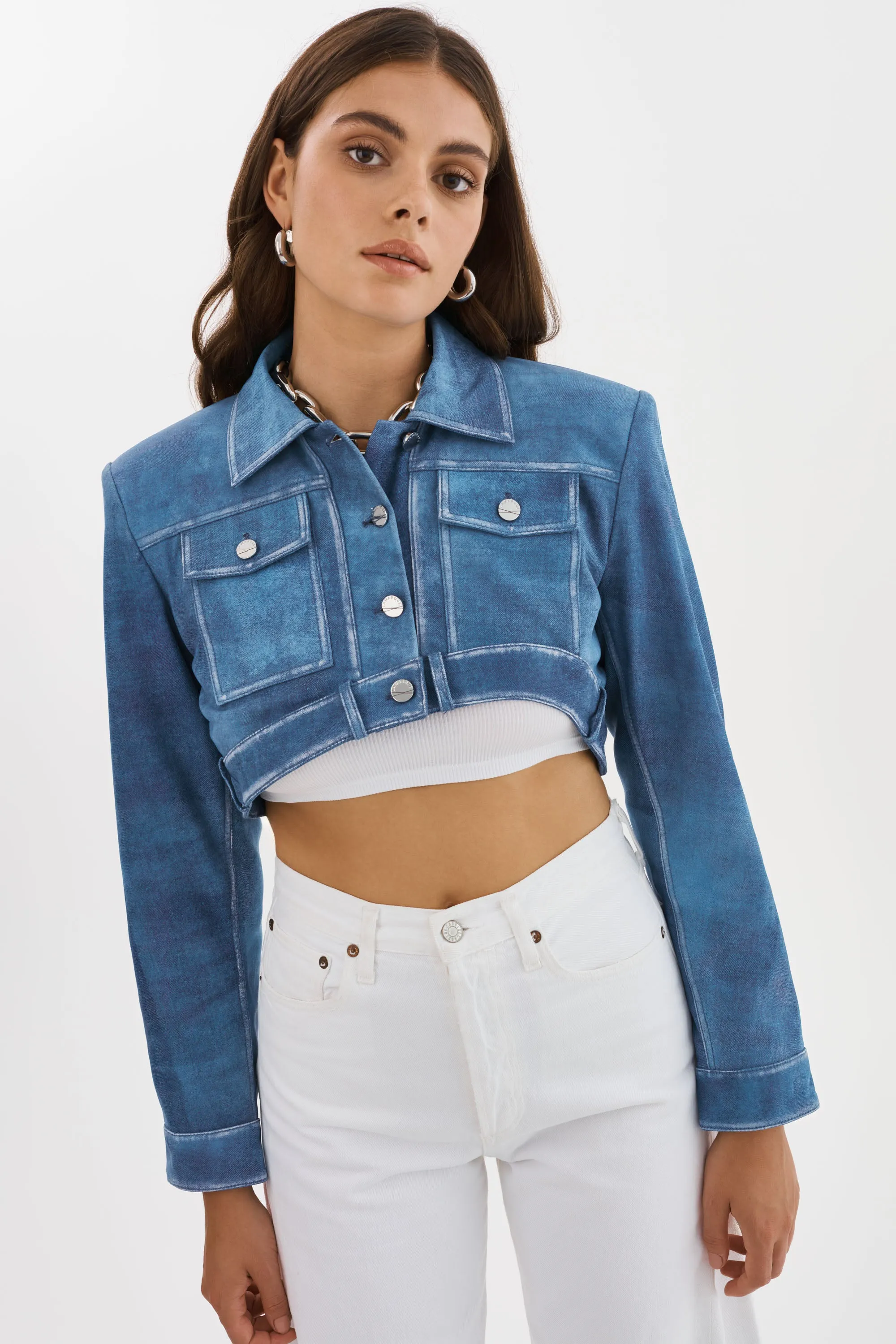 XANDY | Cropped Leather Jacket sold by LAMARQUE
