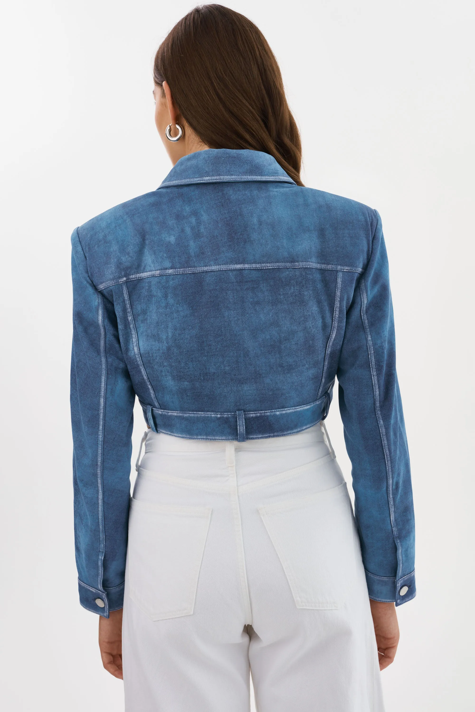 XANDY | Cropped Leather Jacket sold by LAMARQUE product image thumbnail 5