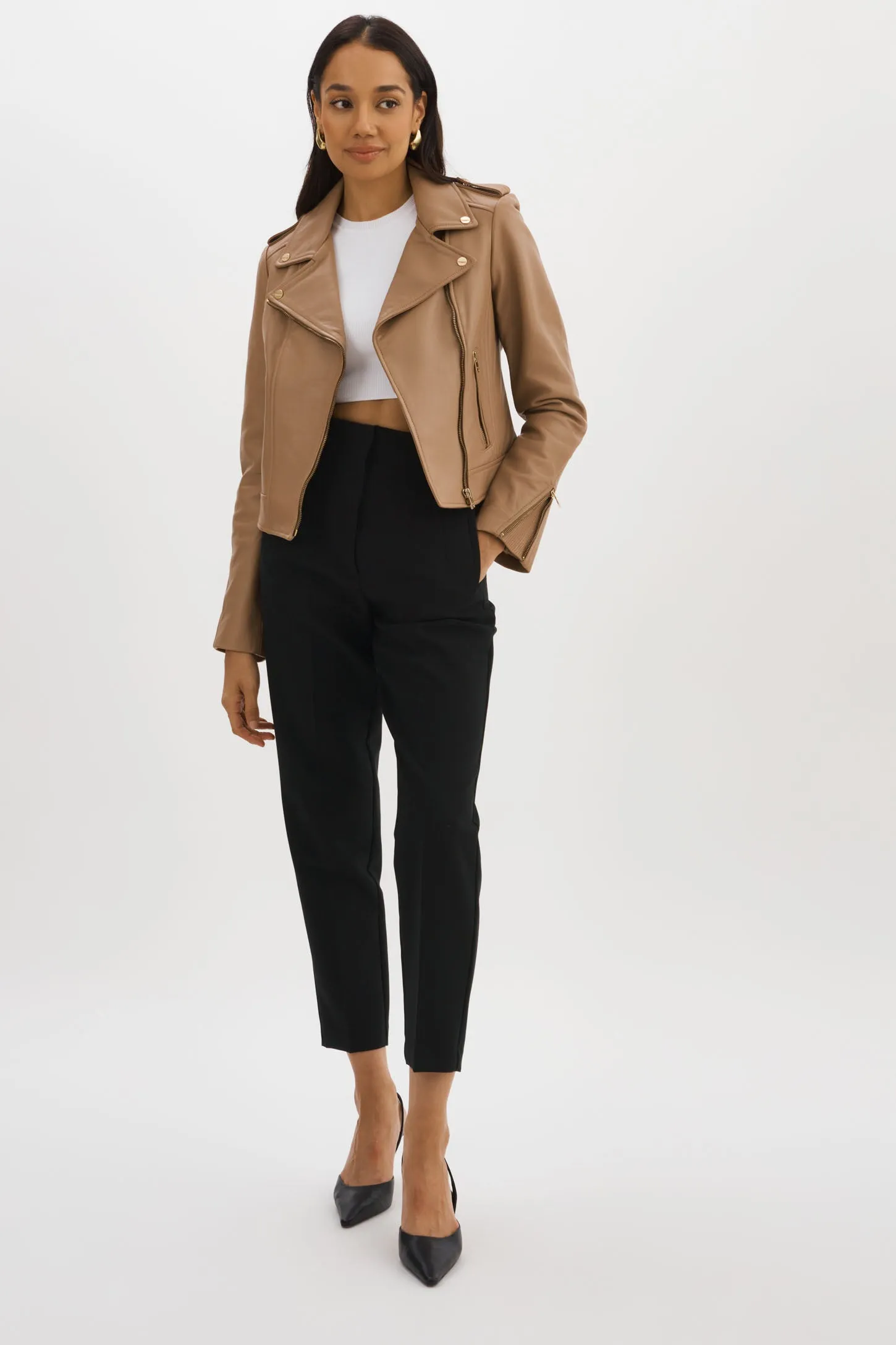 DONNA GOLD | Iconic Leather Biker Jacket sold by La Marque product image thumbnail 2