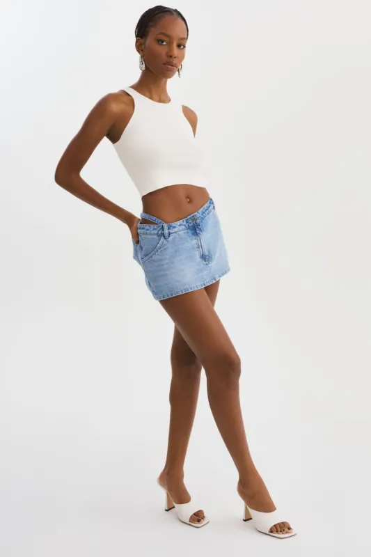 FANTINA | Denim Skort sold by LAMARQUE
