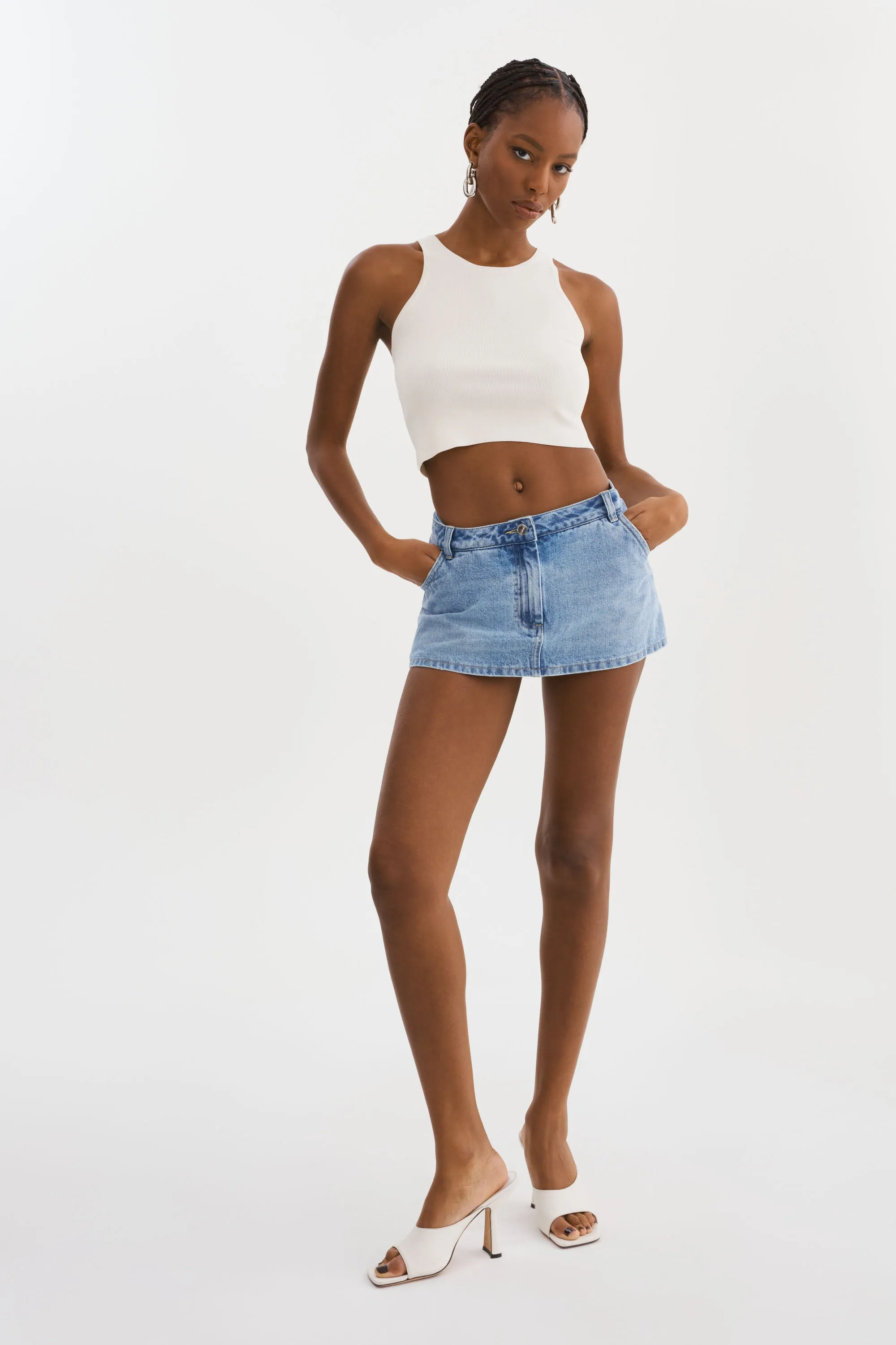 FANTINA | Denim Skort sold by LAMARQUE product image thumbnail 2
