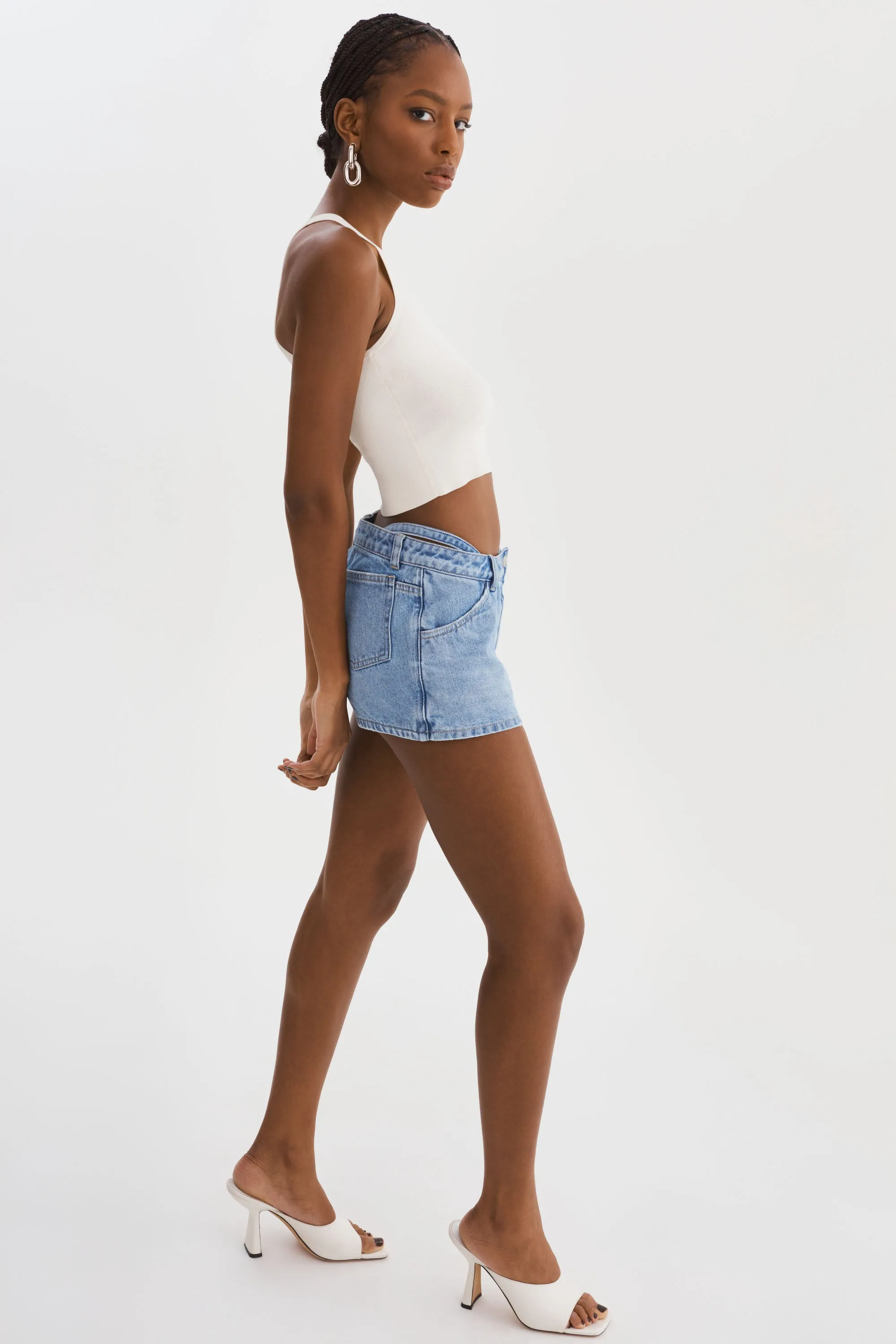 FANTINA | Denim Skort sold by LAMARQUE product image thumbnail 5