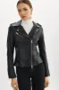 HARPER | Fitted Leather Biker Jacket sold by La Marque