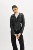 HARPER | Fitted Leather Biker Jacket sold by La Marque