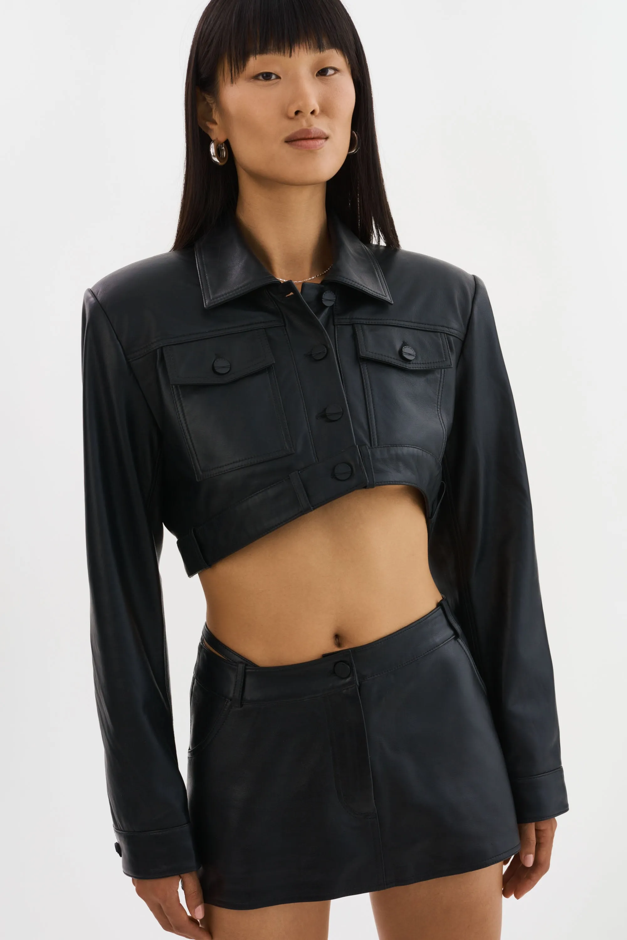 XANDY | Cropped Leather Jacket sold by La Marque