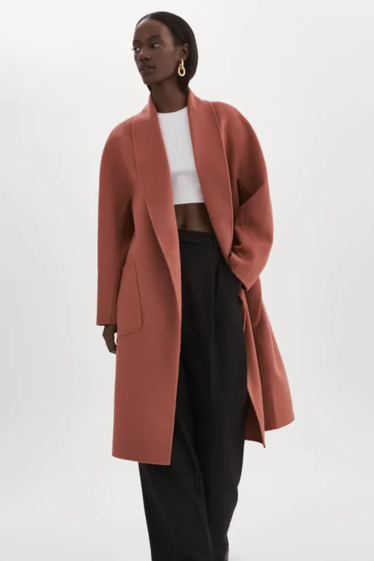 THARA | Shawl Collar Wool Coat sold by La Marque