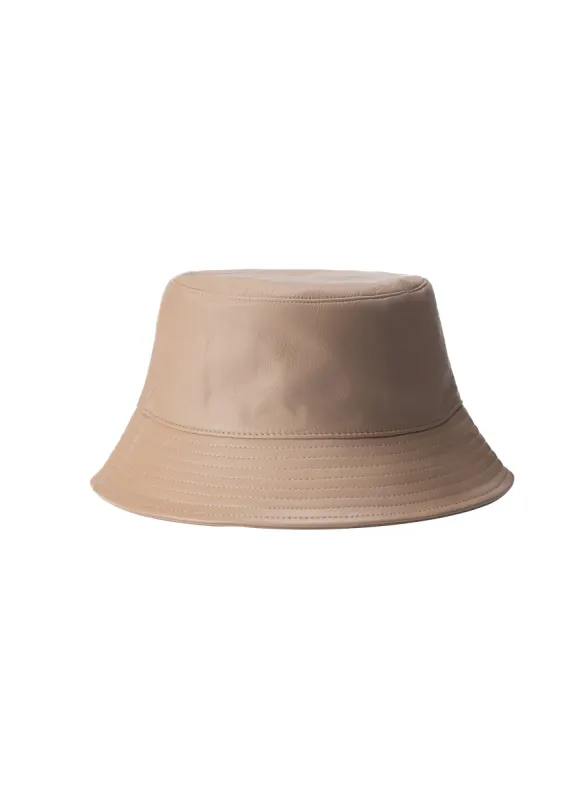 JEANNE LEATHER BUCKET HAT sold by La Marque