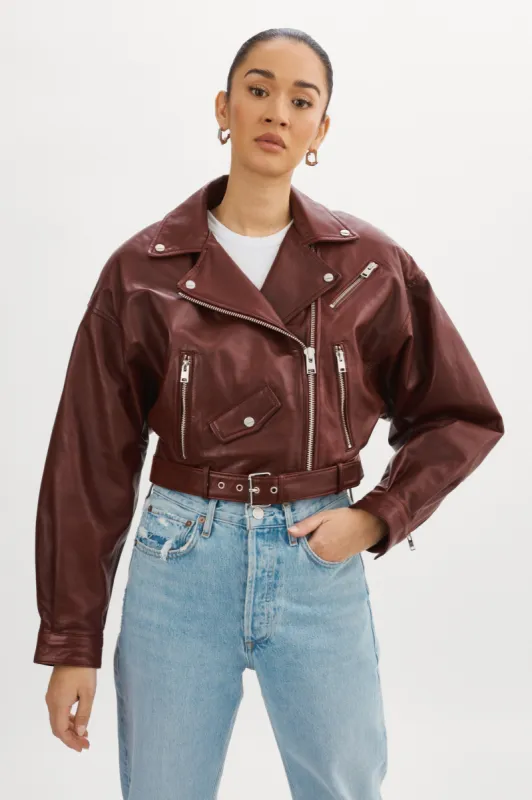 DYLAN | 80's Leather Biker Jacket sold by La Marque