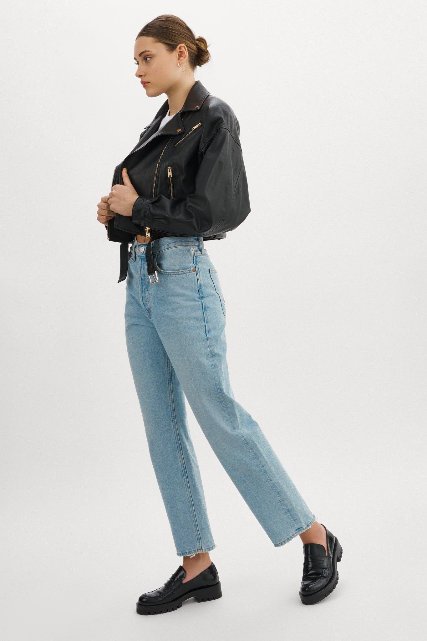 DYLAN | 80s Leather Biker Jacket sold by La Marque product image thumbnail 5