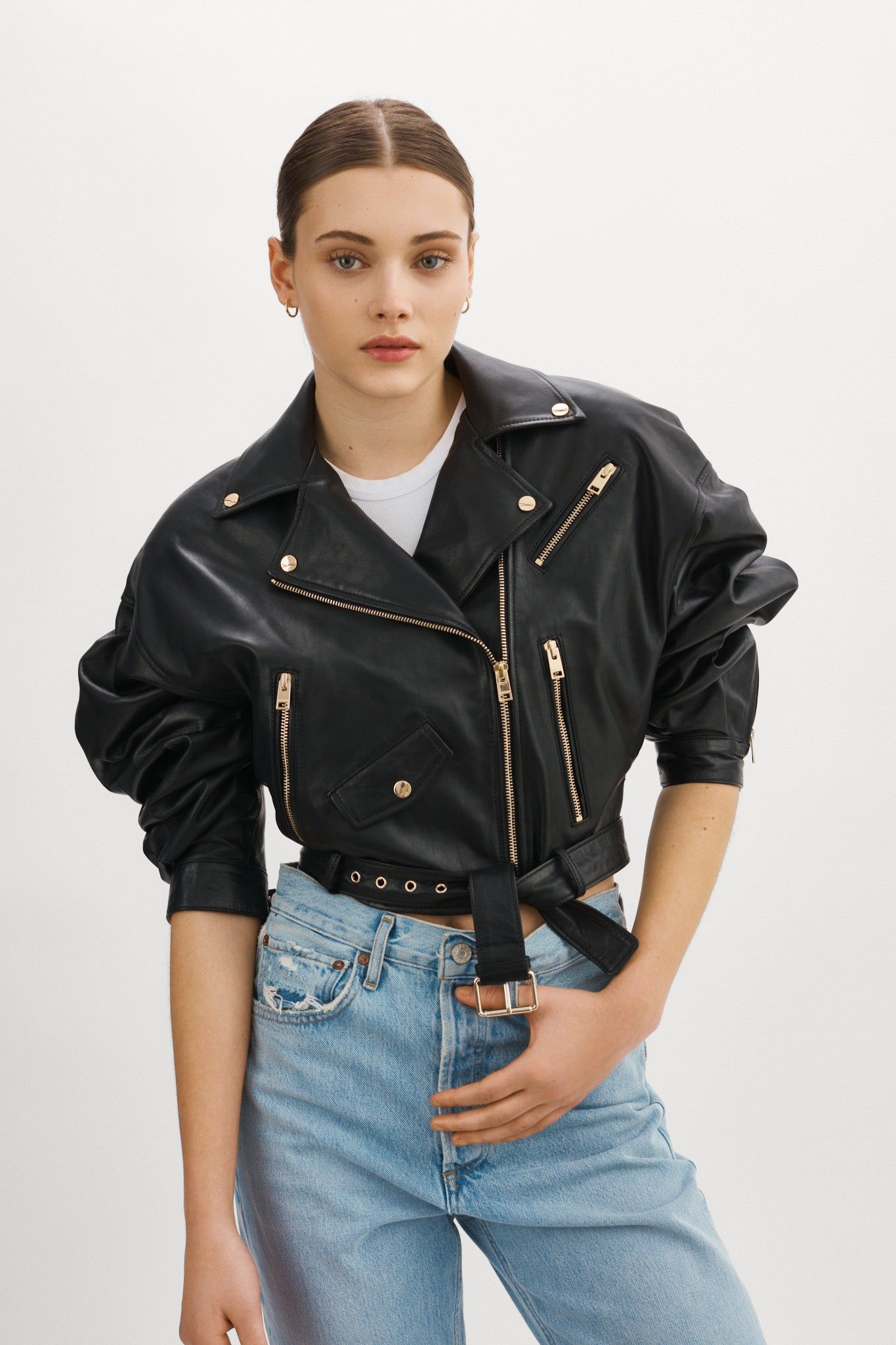 DYLAN | 80s Leather Biker Jacket sold by La Marque