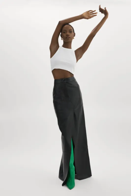 MARIETTE | Leather Maxi Skirt sold by LAMARQUE