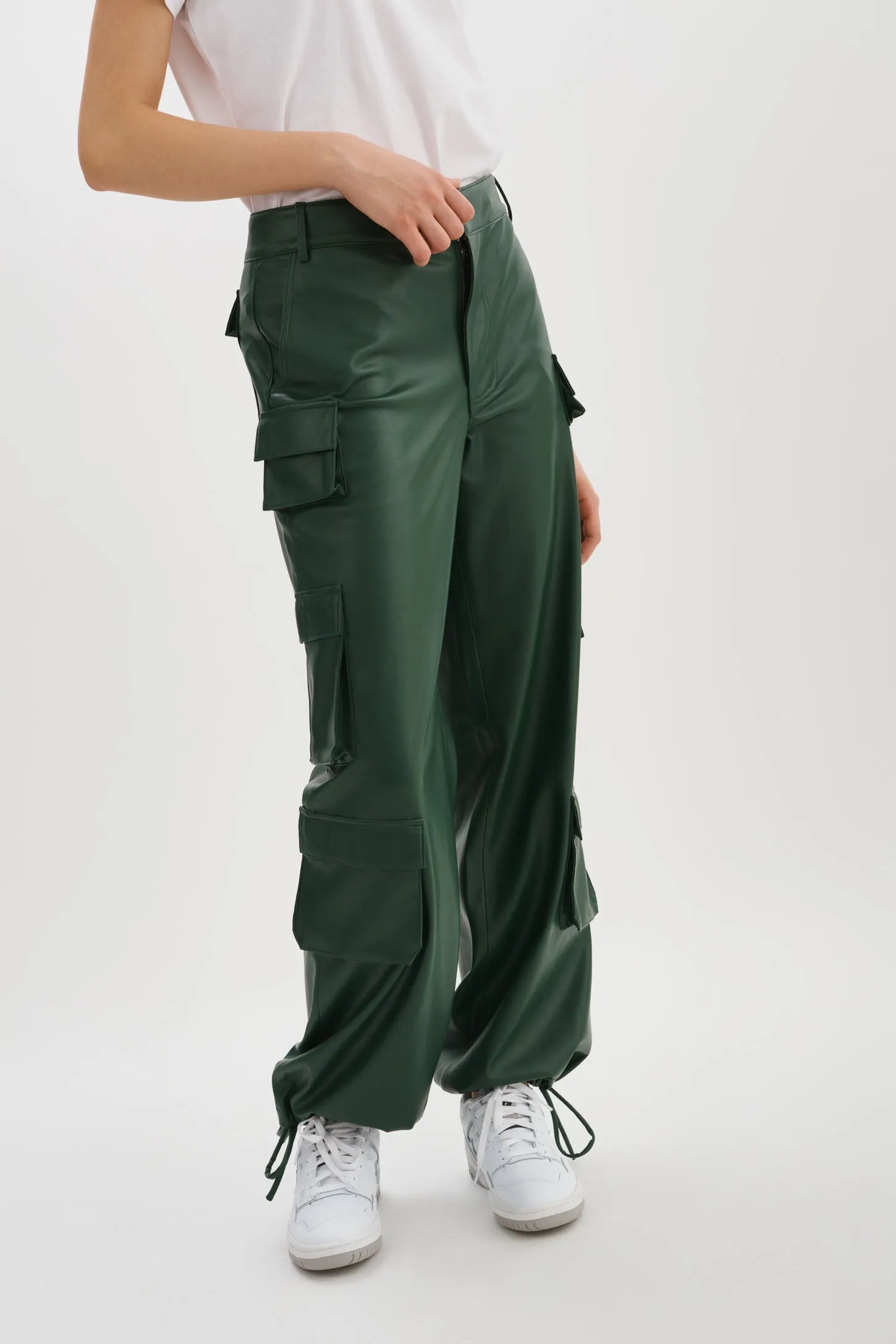 BOBBI | Faux Leather Cargo Pants sold by La Marque