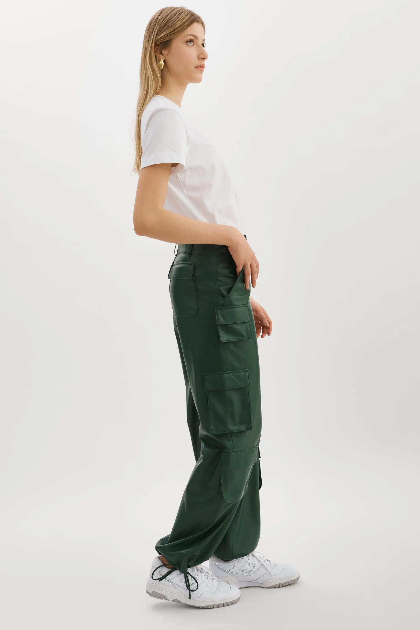 BOBBI | Faux Leather Cargo Pants sold by La Marque product image thumbnail 4