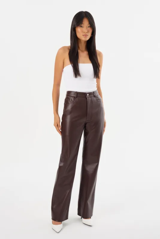 DEMORA | Recycled Leather Pants sold by LAMARQUE