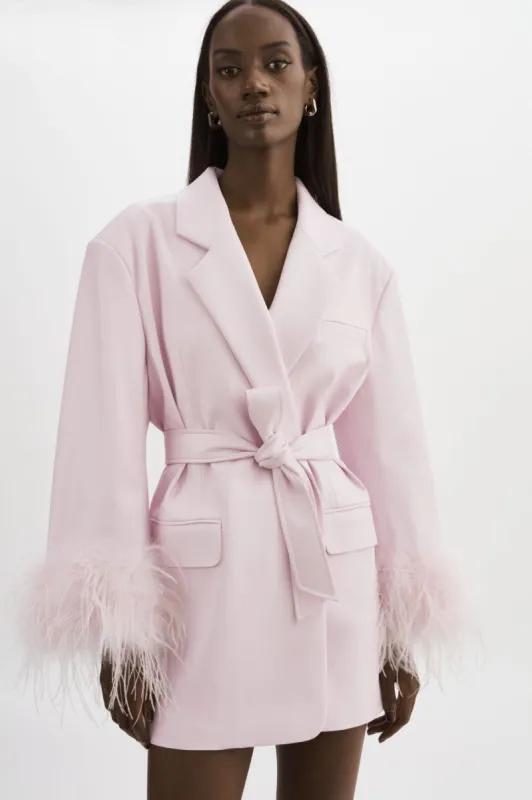 GALIA | Feather Trim Blazer sold by La Marque