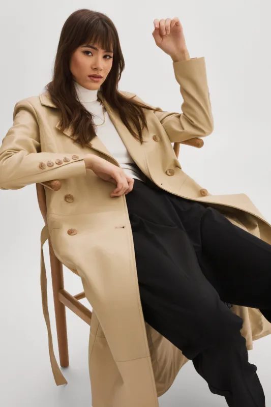 ERMA | Leather Trench Coat sold by La Marque