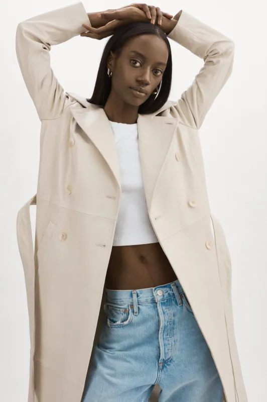 ERMA | Leather Trench Coat sold by La Marque