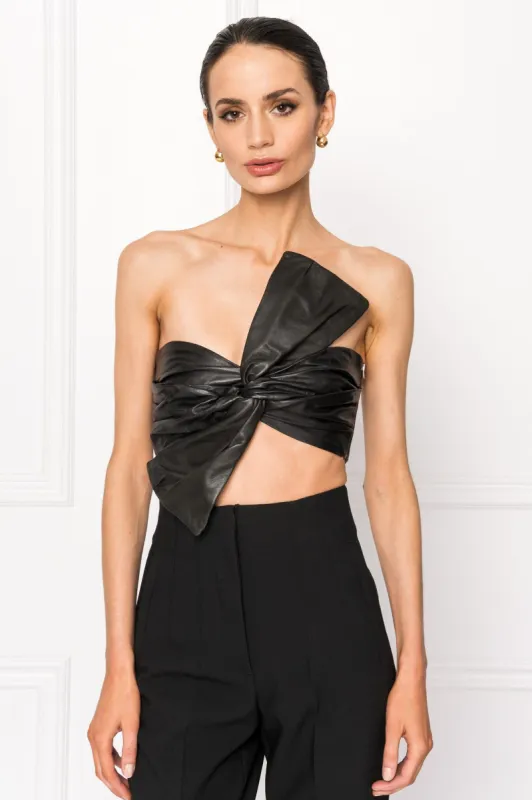 PADMA | Bow Leather Bustier made by LAMARQUE