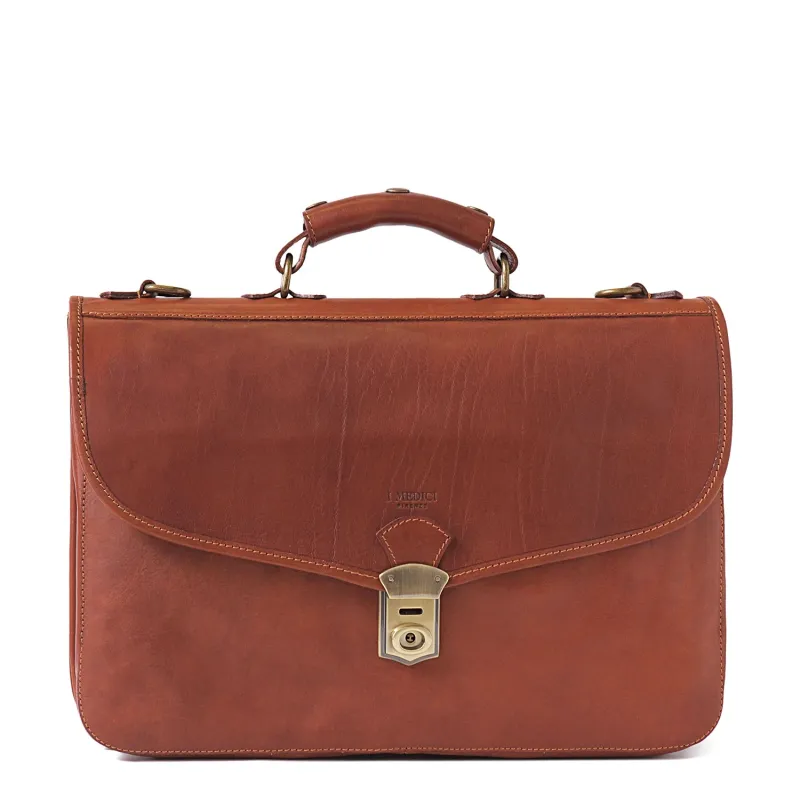 Scafaftti Triple Gusset Briefcase made by I Medici
