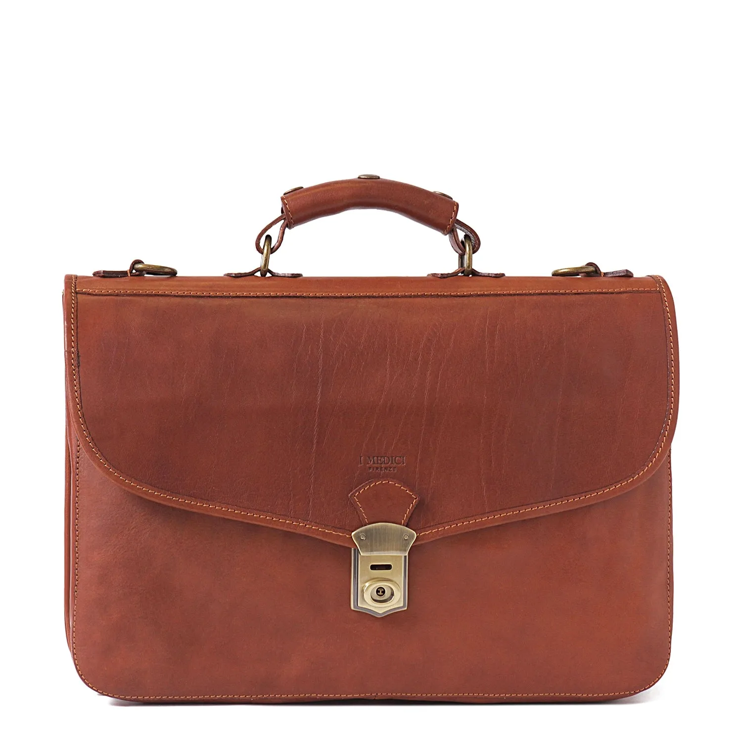 Scafaftti Triple Gusset Briefcase sold by I Medici